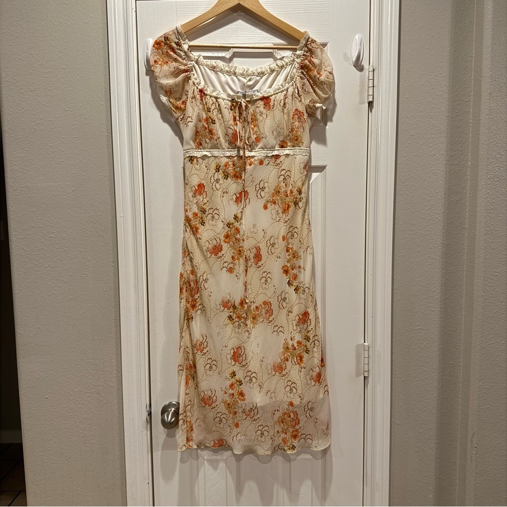 VTG La belle Dress Women’s S Milkmaid Floral Lace Fairy Coquette Cottagecore Y2K - Picture 2 of 10